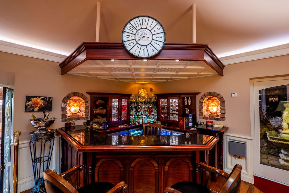The bar in the living room at Carrigkeal. Photo: Barbara McCarthy